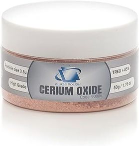 Glass Polish 90006 Cerium Oxide High Grade Glass Polishing Powder - TREO 85% - 3.5 microns - 50 Grams