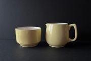 Vintage Carrigaline Yellow Sugar Bowl and Milk Jug