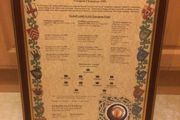 Manchester United framed 1999 champions framed item