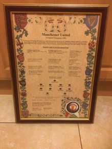 Manchester United framed 1999 champions framed item