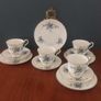 Beautiful Vintage Royal Windsor Fine Bone China 12 Piece Teaset for Four in a Beautiful Blue Floral Pattern, Pattern Number 3129/12 with Optional Extras Image 3