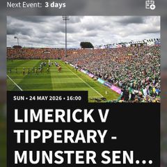 Limerick v Tipp - Sun 24/5/26 - 4 tickets (2 Adult + 2 Juvenile)