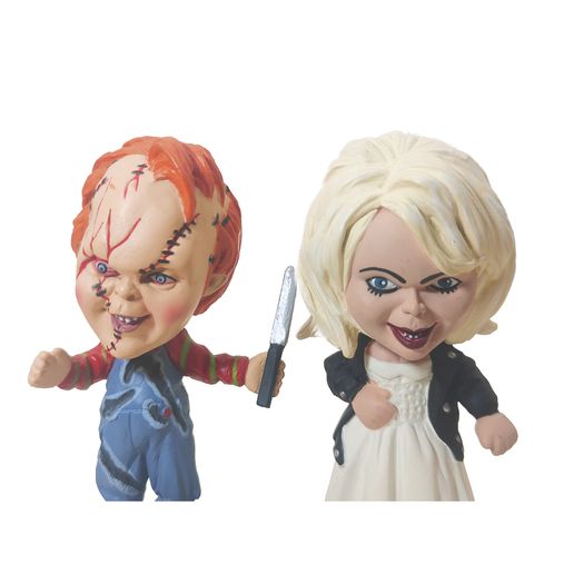 Chucky and Tiffany Little Big Heads Bride of Chucky Sideshow Collectibles