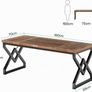Large Office Computer Desk with Extra Thick Wooden Table Top and Metal Frame Image 2