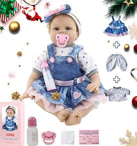 22inches Reborn Girls Baby Dolls Realistic Soft Silicone Newborn Doll Realistic Handmade Doll Children Babies Kids Toys