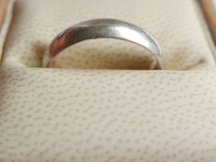 Vintage 925 Sterling Silver Band Ring size Q - 3,1g