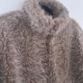 YAS fluffy short teddy jacket in beige Image 6