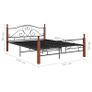 Bed Frame Black Metal 140x200 cm Image 7