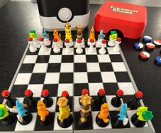 Pokemon Chess Set  3D Printed Custom Chess Pieces