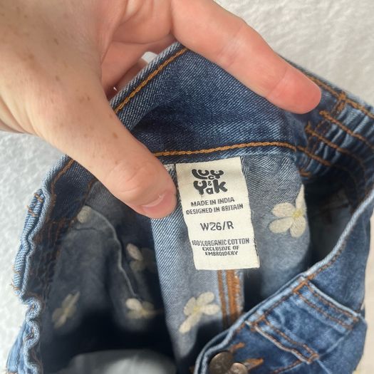 Lucy And Yak Daisy Print Jeans Sz 26W S