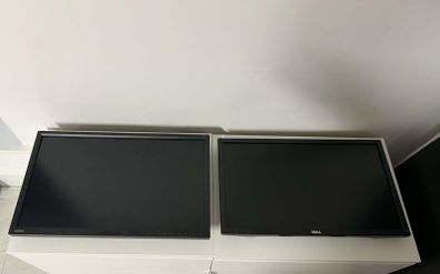 Pair of Monitors: BenQ 24" 2K QHD (1440p) IPS + Dell 23" 1080p IPS (VESA / No Stands)