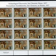 2007 Ireland 150th Anniversary of Archaeological Discoveries Commemorative Stamp Sheetlet Plate 1B1B1B1B Mint Never Hinged (MNH)