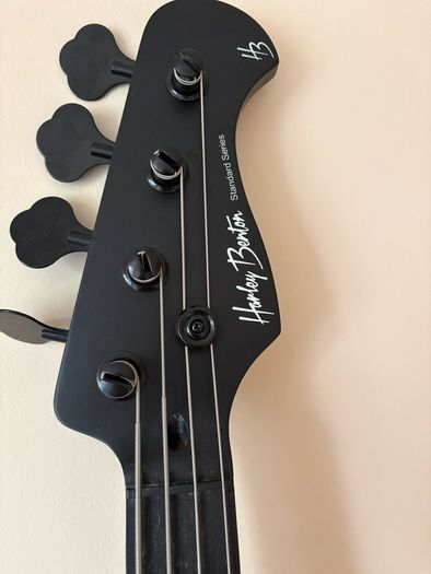 bass guitar and amplifier Harley Benton