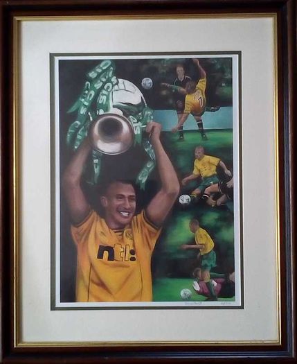 Celtc- Henrik Larsson Framed Picture