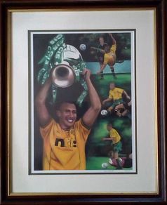 Celtc- Henrik Larsson Framed Picture