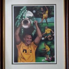 Celtc- Henrik Larsson Framed Picture