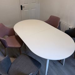 Extending Dining Table with 4 Chairs for Sale