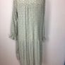Green & Yellow ditzy floral print micro pleated long sleeve midi dress size M 12/14 includes post Image 5