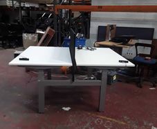 Electric Height Adjustable Dual Workstation Desk