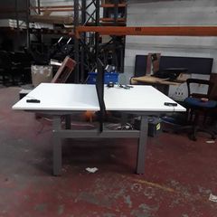 Electric Height Adjustable Dual Workstation Desk