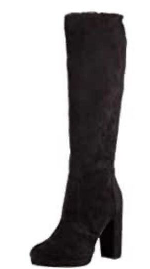 Boots over the knee . Suede black .