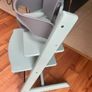 Stokke Tripp Trapp High Chair, Green with Baby Set, Tray, Harness & Cushion Image 3