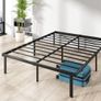 Double Bed frame - Bed 135x190 cm - 36cm Height - Metal bed frame with Underbed storage and steel slat support - Black Image 9