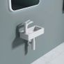 Bathrooms Small Cloakroom Basin - Wall Mounted Basin - Rectangular Countertop Basin - One Left Hand Tap Hole- 370 x 180 x 90mm (FREE POSTAGE) Image 5