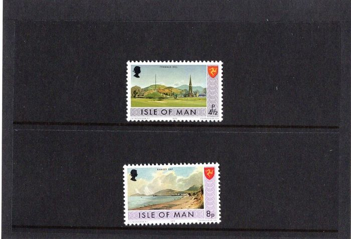 1975 Isle of Man Independent Postal Administration First Definitive Stamp Series New Values Presentation Pack