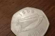 coins for sale 50p and 5p irish coins