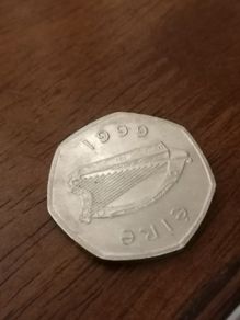 coins for sale 50p and 5p irish coins