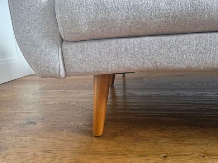 3 Seater Sofa Bed Light Grey Fabric Excellent Condition