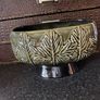 Vintage Sylvac 4207 Green Oval Pedestal Vase or Planter Image 2
