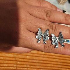 Sumiyaki Ribbon Butterfly Diamante Earring in Light Blue Colour