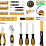 100 Piece Home Repair Tool Set,General Household Hand Tool Kit with Plastic Tool Box Storage Image 4