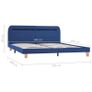 Bed Frame with LED Blue Fabric 150x200 cm Image 7