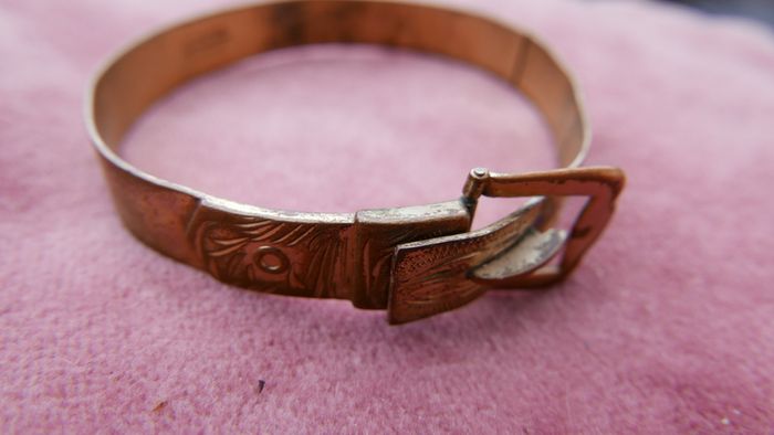 Vintage Excalibur 1/20 RG pre-loved buckle bangle , exclusive to Harrods, by Hatton Garden London. C30