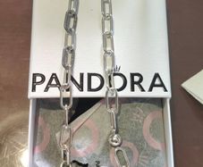 Sterling silver Chunky Pandora Me medium link necklace