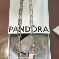Sterling silver Chunky Pandora Me medium link necklace