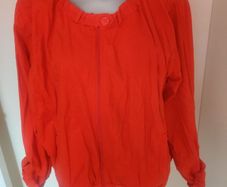 Simply Be red crop plus size jacket size UK22 EU50 Postage included