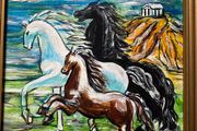 This piece is an original, framed decorative painting by the artist. Ken Logue