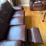Three leather recliner suite Image 2