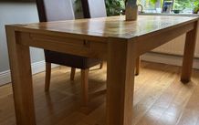 Solid oak dining table