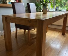 Solid oak dining table
