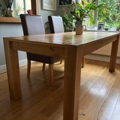 Solid oak dining table