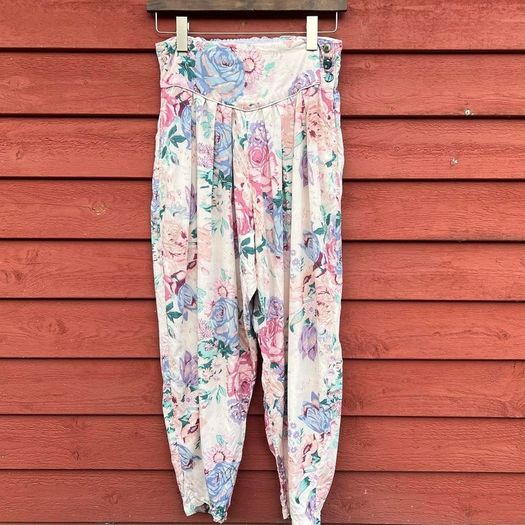 Vintage Floral Lightweight Pants