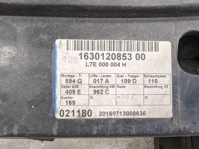 VW transporter front panel