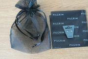 Pilgrim jewelry floral lilac costume silver plated earrings