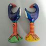 CANDLESTICKS - Pair of 'Splashy Bird' - New Zealand Image 5