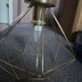 gold ceiling light fixture with bulb Image 3